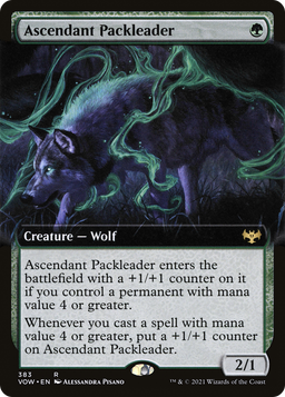 Ascendant Packleader (VOW-383) - Innistrad: Crimson Vow: (Extended Art) Foil