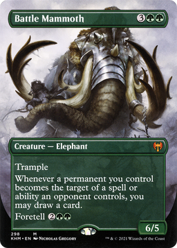 Battle Mammoth (Borderless) (KHM-298) - Kaldheim (Borderless)
