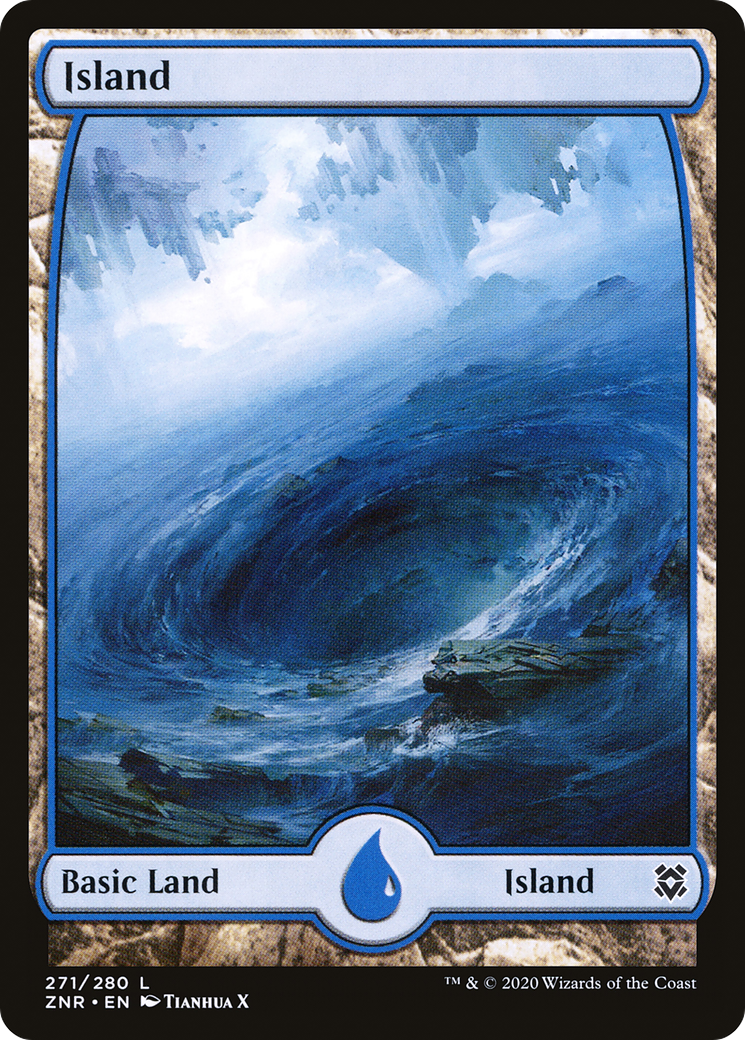 Island (271) - Full Art (ZNR-271) - Zendikar Rising: (Full Art) Foil