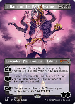 Liliana of the Dark Realms (Borderless) (SLD-1107) - Secret Lair Drop Foil