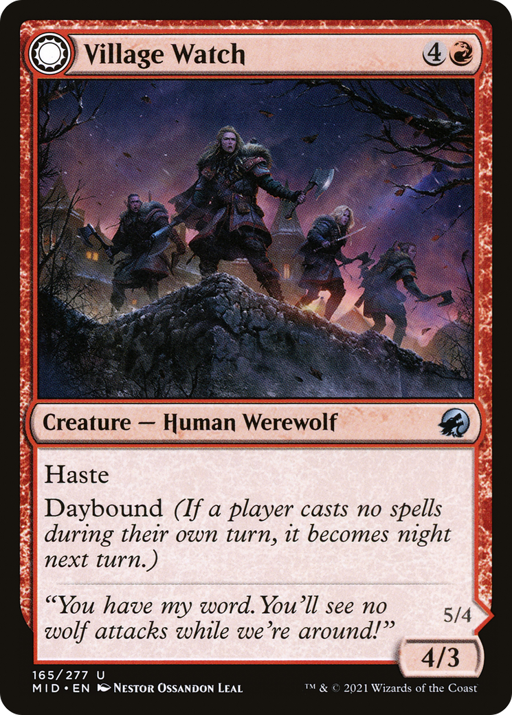 Village Watch (MID-165) - Innistrad: Midnight Hunt: (Double Faced Transform)