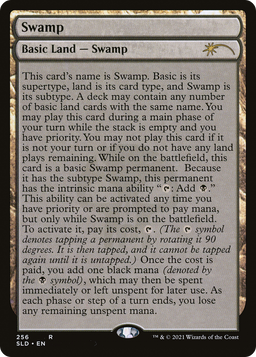 Swamp (256) (Full-Text Lands) (SLD-256) - Secret Lair Drop