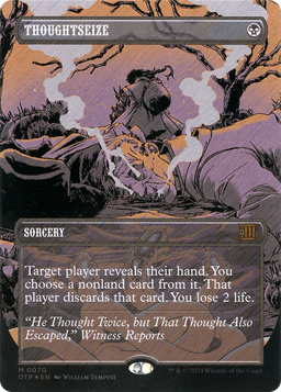 Thoughtseize (Textured Foil) (OTP-070) - Breaking News (Borderless) Foil