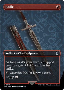 Knife (Borderless) (CLU-010) - Ravnica: Clue Edition