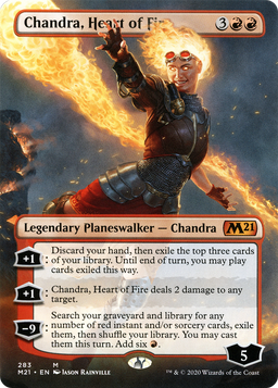 Chandra, Heart of Fire (Borderless) (M21-283) - Core Set 2021 Foil