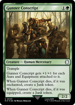 Gunner Conscript (Surge Foil) (PIP-605) - Fallout Foil