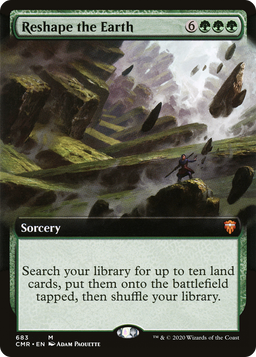 Reshape the Earth (Extended Art) (CMR-683) - Commander Legends: (Extended Art) Foil