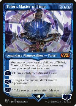 Teferi, Master of Time (Showcase) (292) (M21-292) - Core Set 2021: (Showcase) Foil