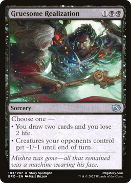 Gruesome Realization (BRO-103) - The Brothers' War Foil