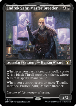 Endrek Sahr, Master Breeder (CMM-511) - Commander Masters Etched Foil