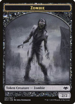 Zombie // Golem Double-Sided Token (MH1-7 // 18) - Modern Horizons