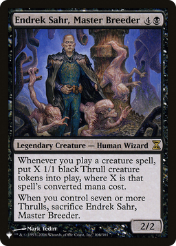 Endrek Sahr, Master Breeder (LIST-106/301) - The List