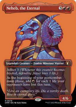 Neheb, the Eternal (Borderless) (CMM-678) - Commander Masters Foil