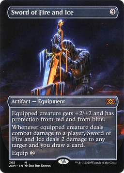 Sword of Fire and Ice (Borderless) (2XM-365) - Double Masters Foil