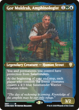 Gor Muldrak, Amphinologist (Foil Etched) (CMR-597) - Commander Legends Foil
