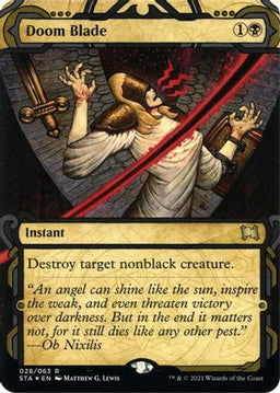 Doom Blade (Foil Etched) (STA-028) - Strixhaven Mystical Archive (Borderless) Foil