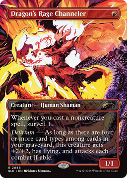 Dragon's Rage Channeler (2048) (Rainbow Foil) (SLD-2048) - Secret Lair Drop (Borderless) Foil