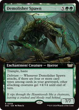 Demolisher Spawn (Extended Art) (DSC-059) - Duskmourn: House of Horror Commander: (Extended Art, enchantment)