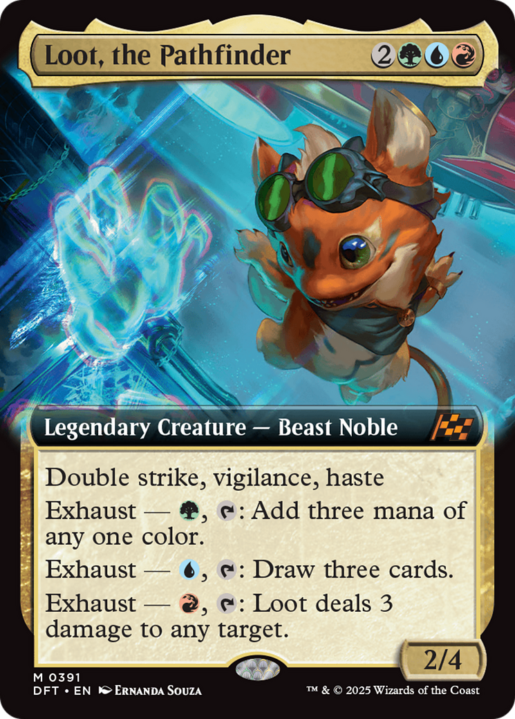 Loot, the Pathfinder (Extended Art) (DFT-391) - Aetherdrift: (Extended Art)
