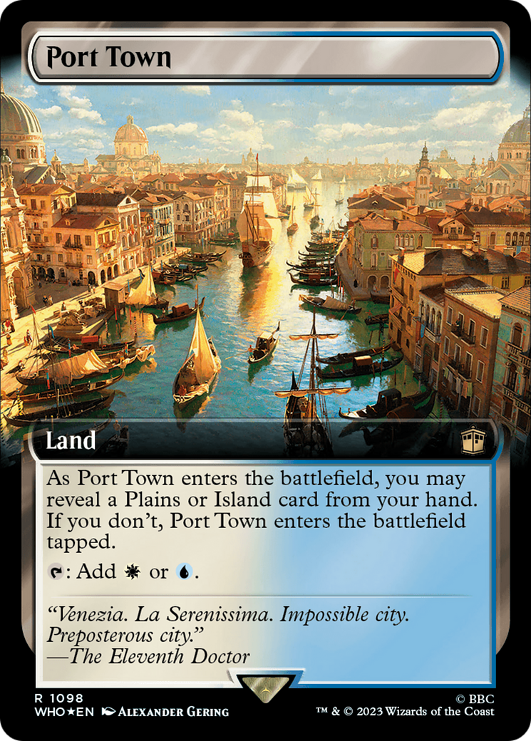 Port Town (Extended Art) (Surge Foil) (WHO-1098) - Doctor Who: (Extended Art) Foil