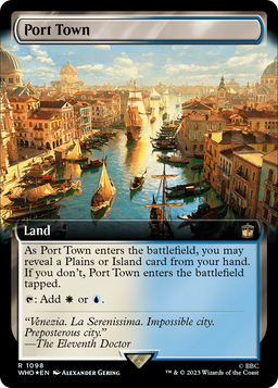 Port Town (Extended Art) (Surge Foil) (WHO-1098) - Doctor Who: (Extended Art) Foil