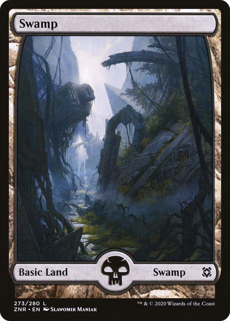 Swamp (273) - Full Art (ZNR-273) - Zendikar Rising: (Full Art) Foil