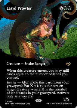 Lasyd Prowler (Borderless) (TDM-348) - Tarkir: Dragonstorm: (Showcase) Foil