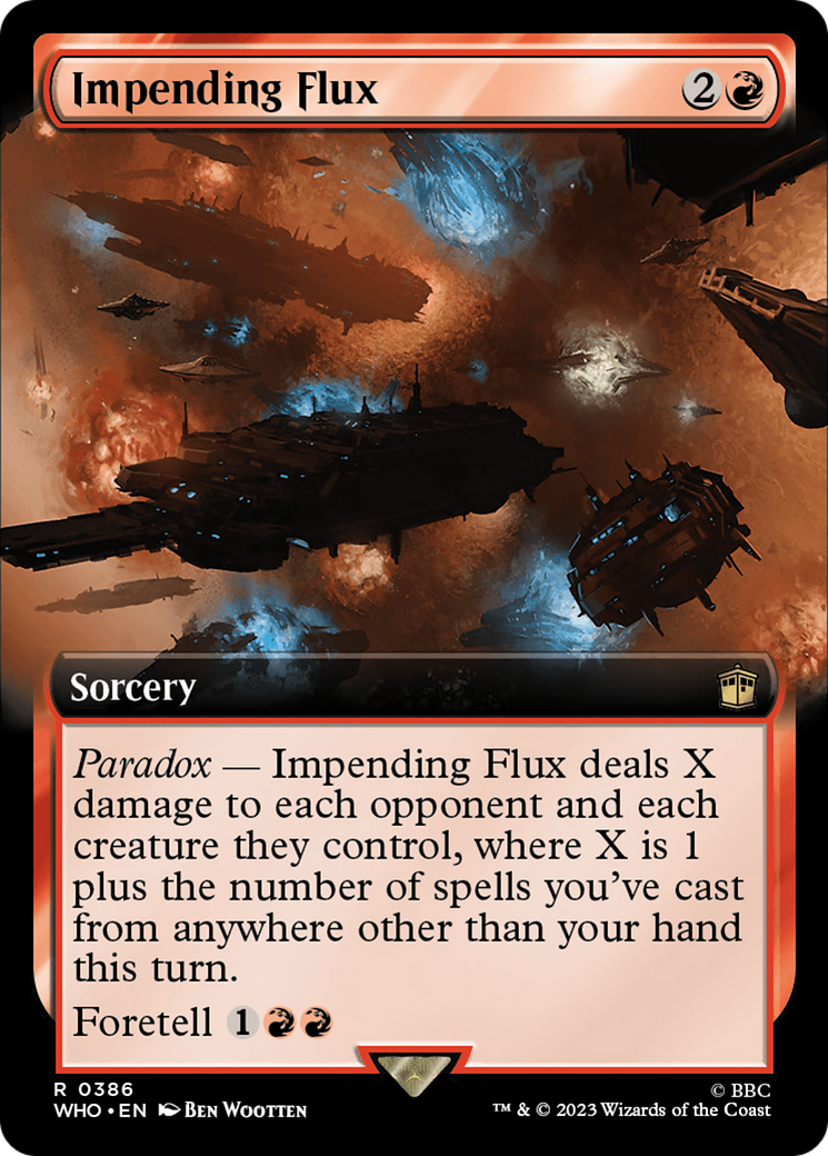 Impending Flux (Extended Art) (WHO-386) - Doctor Who: (Extended Art) Foil