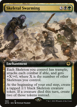 Skeletal Swarming (Extended Art) (AFR-389) - Adventures in the Forgotten Realms: (Extended Art) Foil