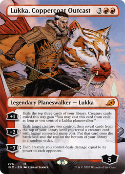 Lukka, Coppercoat Outcast (Borderless) (IKO-276) - Ikoria: Lair of Behemoths Foil