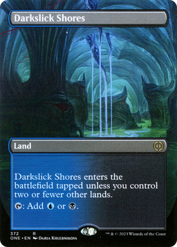 Darkslick Shores (Borderless) (ONE-372) - Phyrexia: All Will Be One