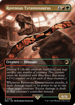 Ravenous Tyrannosaurus (Borderless) (REX-018) - Jurassic World Collection