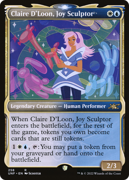 Claire D'Loon, Joy Sculptor (Showcase) (UNF-258) - Unfinity: (Showcase)