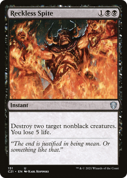 Reckless Spite (C21-151) - Commander 2021