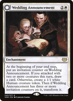 Wedding Announcement (VOW-045) - Innistrad: Crimson Vow: (Double Faced Transform) Foil