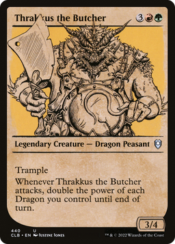 Thrakkus the Butcher (Showcase) (CLB-440) - Commander Legends: Battle for Baldur's Gate: (Showcase)