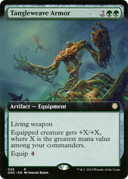 Tangleweave Armor (Extended Art) (ONC-036) - Phyrexia: All Will Be One Commander: (Extended Art)