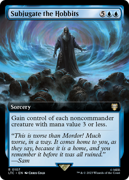 Subjugate the Hobbits (Extended Art) (LTC-107) - Tales of Middle-earth Commander: (Extended Art) Foil