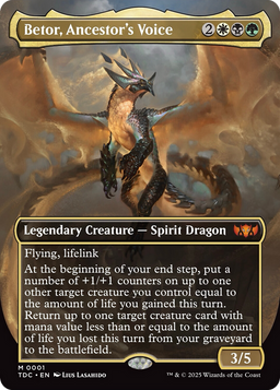 Betor, Ancestor's Voice (Borderless) (TDC-001) - Commander: Tarkir: Dragonstorm Foil
