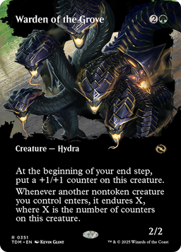 Warden of the Grove (Borderless) (TDM-351) - Tarkir: Dragonstorm: (Showcase)