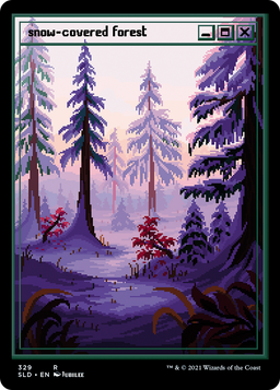 Snow-Covered Forest (PixelSnowLands.jpg) (SLD-329) - Secret Lair Drop Foil