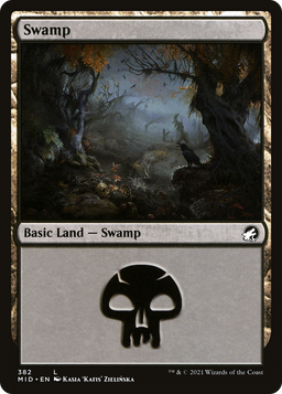 Swamp (382) (MID-382) - Innistrad: Midnight Hunt Foil