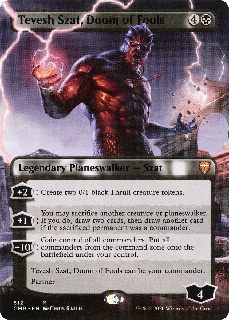 Tevesh Szat, Doom of Fools (Borderless) (CMR-512) - Commander Legends