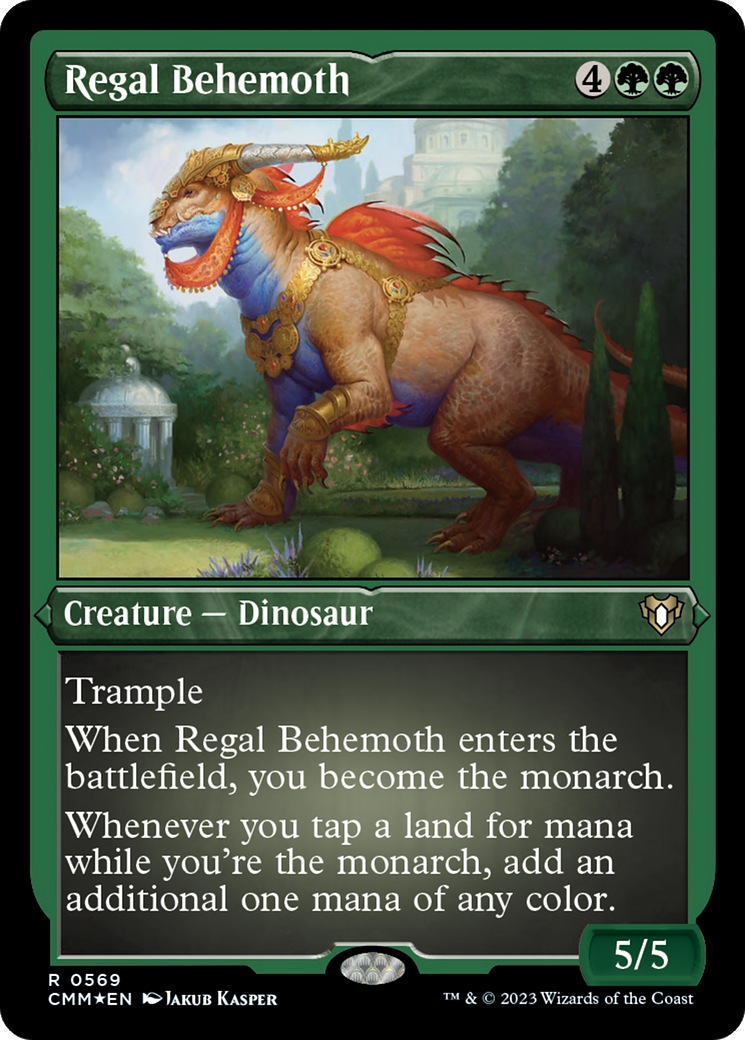Regal Behemoth (CMM-569) - Commander Masters Etched Foil