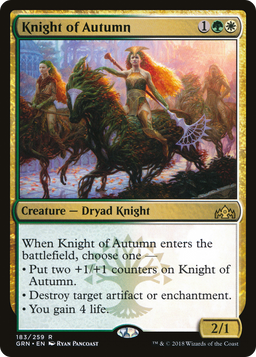 Knight of Autumn (GRN-183) - Guilds of Ravnica Foil