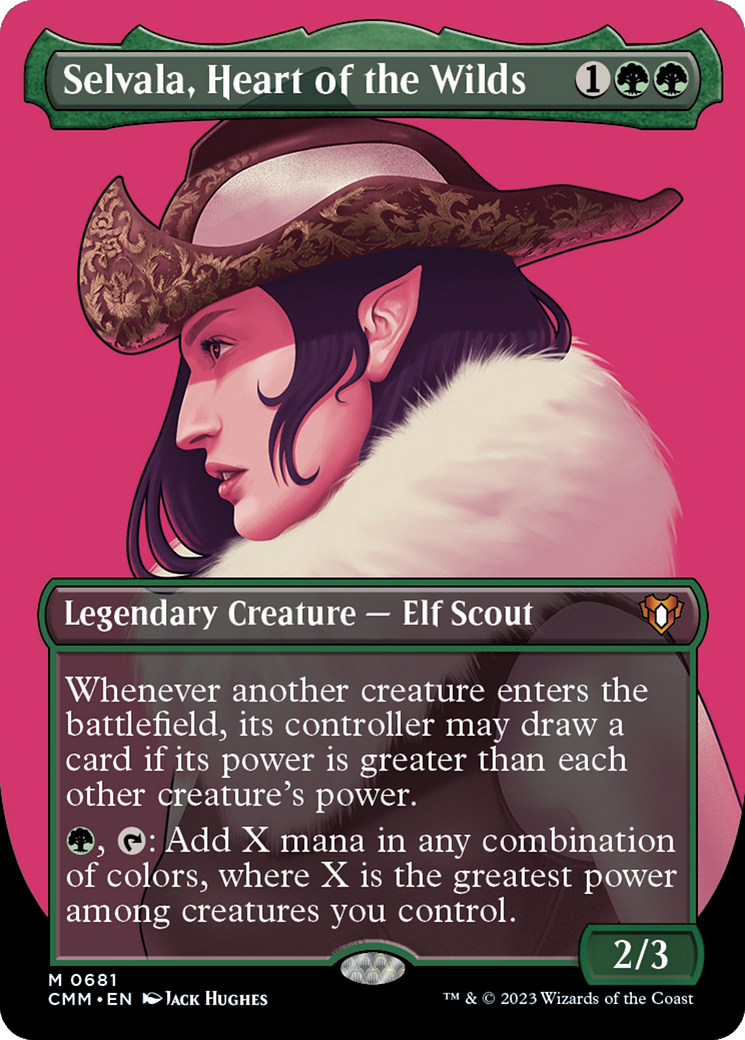 Selvala, Heart of the Wilds (Borderless) (CMM-681) - Commander Masters Foil