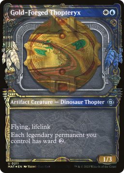 Gold-Forged Thopteryx (Halo Foil) (MAT-211) - March of the Machine: The Aftermath: (Showcase) Foil
