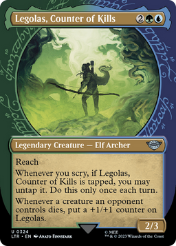 Legolas, Counter of Kills (Showcase) (LTR-324) - The Lord of the Rings: Tales of Middle-earth: (Showcase) (Borderless) Foil