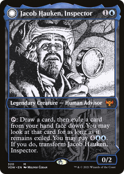 Jacob Hauken, Inspector (Showcase) (VOW-320) - Innistrad: Crimson Vow: (Showcase, Double Faced Transform) Foil