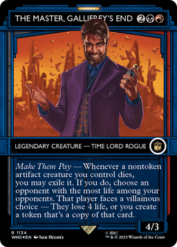 The Master, Gallifrey's End (Showcase) (Surge Foil) (WHO-1134) - Doctor Who: (Showcase) (Borderless) Foil